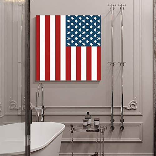 DoremiHome Картина с Американския Флаг върху Платно, Декоративни Стенни Щампи върху Платното за Всекидневна, Спални,