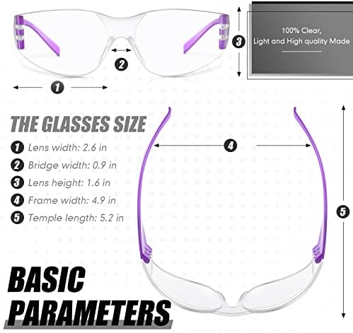 64 Бр., Детски Предпазни Очила, Устойчиви На Надраскване Защитни Очила със защита от Замъгляване, Очила с Прозрачни