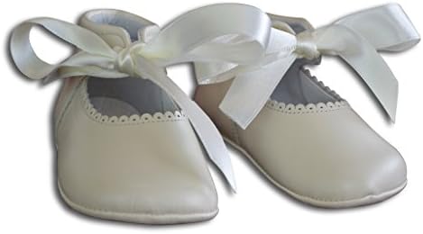 Модерни Обувки за детски легла в бутик Carriage За Малки Момичета - Кожена със Сатенена панделка