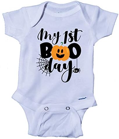 Ink Trendz My First Boo Day Сладко Детска Цели Пижама с Тиква за Хелоуин