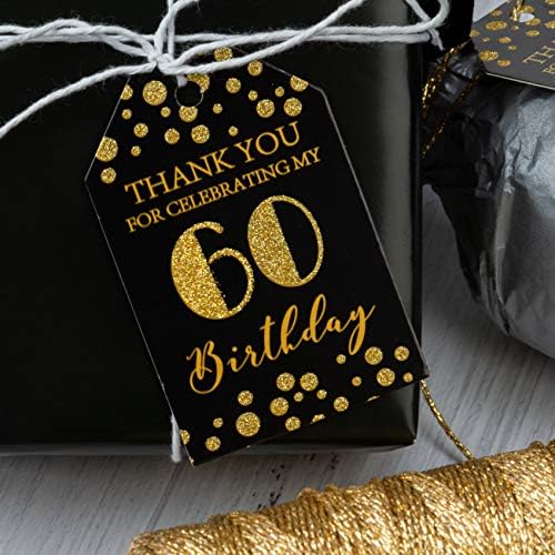 ОБЕРТОЧНЫЕ АЛКОХОЛНИ Подарък Етикет с Шнурком - 100ШТ Хартиени Етикети на 60-ия Рожден Ден със 100-Футовым