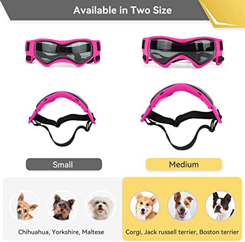 PETLESO Очила за кучета от Дребни Породи, Слънчеви Очила за Кучета със защита от ултравиолетови лъчи, на слънчеви