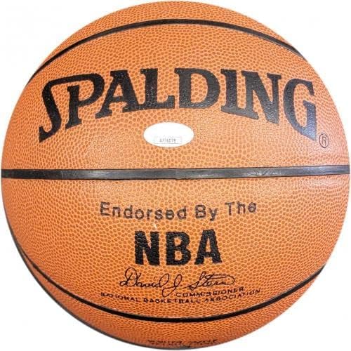 Хаким Оладжувон С Автограф Баскетболист Сполдинг Хюстън Рокетс JSA - Баскетболни топки с автографи