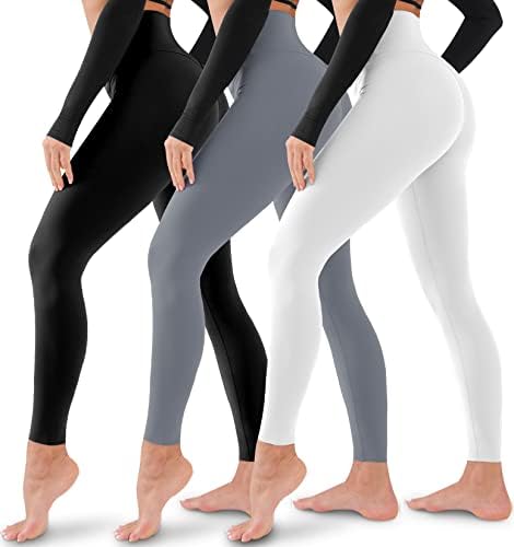 3 Опаковки Леггинсов за жени -Без Прозрачни Панталони за йога с висока талия, които Контролират Корема, Гамаши за тренировка