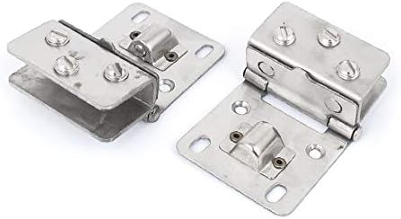 X-DREE Дебелина на метал 8-12 мм, Стенен шкаф, Скоба за стъкло, Врата на панта, 2 бр. (8-12 мм за монтаж