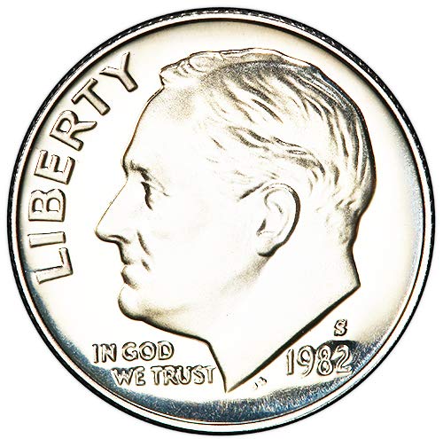 Монетен двор на САЩ, 1982 г. Proof Roosevelt Dime Choice Без лечение