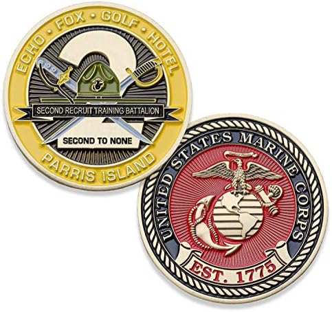 Монета на повикване на Втория учебен батальон на служители на Морската пехота на САЩ - 2nd BN Parris Island