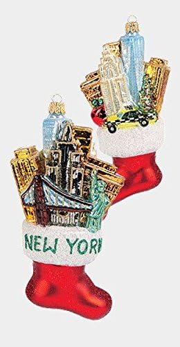 Коледен Орнамент от Бластване Стъкло за Отглеждане от Полиран Ню Йорк, за Украса в Ню Йорк