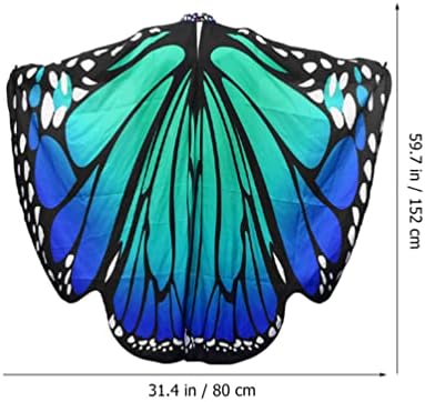 LIOOBO 1 Комплект Преносим Пелерина с пеперуди, Стилни Маскарадная Маска, Декоративна Наметало с пеперуди
