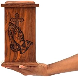 Урна за кремация на човешкия пръст на Възрастен Мъж / Жена - Декоративни кошчета - Дървена урна за праха - Погребални