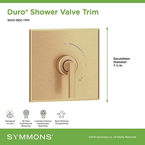 Довършителни душ-вентил Symmons 3600-TRM Duro от полиран хром (Клапан в комплекта не са включени)