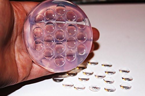 Форма за печати с кръгла стъклен купол от прозрачен силикон, 19 бр., размер 12 мм. Продуктите са ръчно изработени.