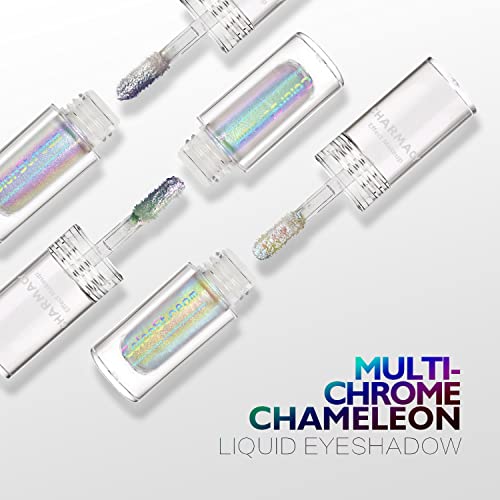 Сенки за очи CHARMACY Хамелеон Glitter, Течни два цвята сенки за очи с високо съдържание на пигмент Shimmer Sparkle, Устойчиви,