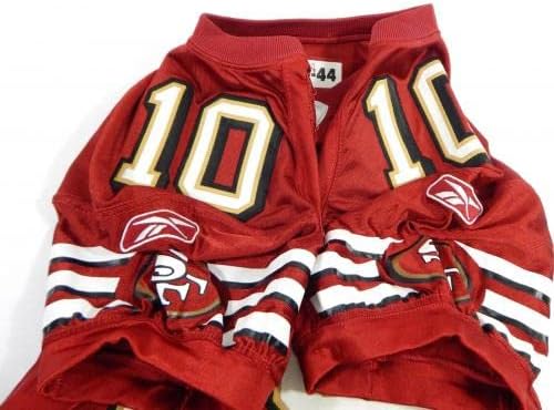 2007 San Francisco 49ers 10 Game Пусна Червената фланелка 44 DP37118 - Използваните тениски За игри NFL Без подпис