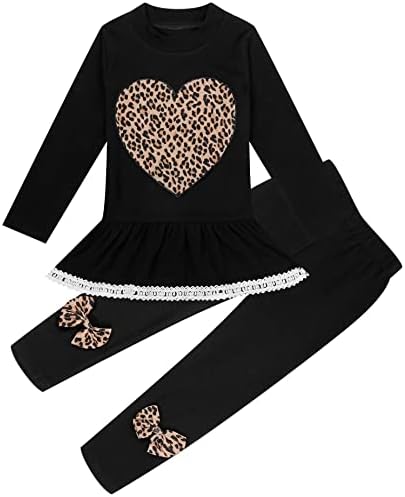 RETSUGO/ Комплекти дрехи за малките момичета, Облекло с дълги ръкави и набори под формата на Еднорог, Комплект Панталон,