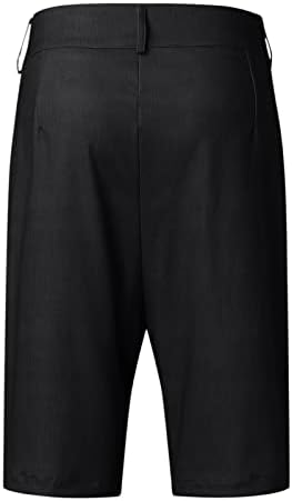 BEUU, Мъжки къси Панталони-молив, Стегнати Къси Модел Панталон на равна Подметка, Работни Бизнес Ежедневни Панталони-Чино