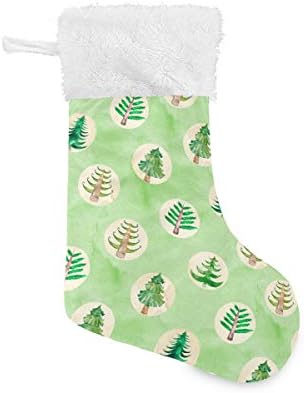 Коледни Чорапи PIMILAGU Xma под формата на Елхи, 1 Опаковка, 17,7 инча, Окачени Чорапи за Коледна украса