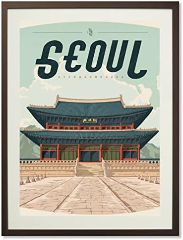 gaeaverse Корея Сеул Кенбоккун силуета на Плакати за Пътуване Ретро Декор Естетически Картини на Платно за Спални Стенно