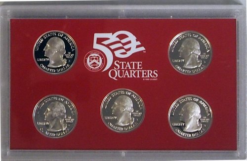 Комплект сребърни четвертаков 2007 г., в Оригинална Държавна опаковка