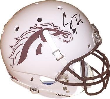 Кори Дейвис подписа Полноразмерную Бяла копие шлем Western Michigan Broncos Schutt 84 - Холограма JSA - Студентски