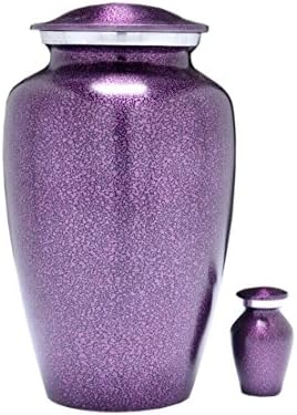 Комплект урни за кремация Divinityurns Purple Droplet - Лилава Урна - Достъпна Погребална Урна за възрастни