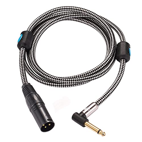 Аудио кабел с ъгъл на наклон на Моно 6,35 мм за XLR 3 Pin, Съвместим с усилване, Миксера звук с XLR конектор