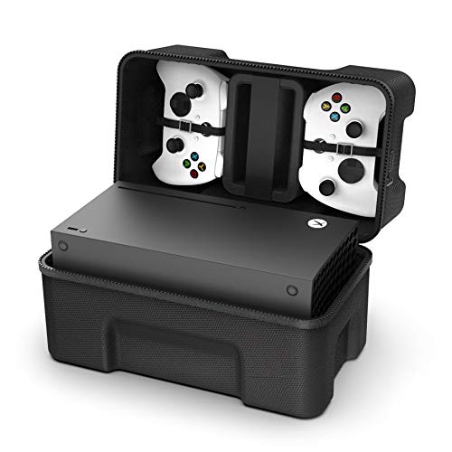 Твърд калъф за носене на SHBC, Съвместим с игрова конзола Xbox Series X, Пътна чанта за съхранение на безжични контролери