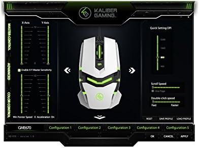 Лазерна Детска мишката IOGEAR Kaliber Gaming FOKUS Pro, Бял, GME670