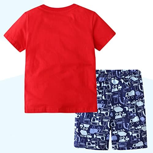 JKJM / Комплекти дрехи за малки момчета, Тениска и Шорти, Летни Дрехи за най-малките деца от 2 до 13 години