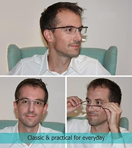 LUR 3 опаковки очила за четене в полукръгла рамка + 6 опаковки класически очила за четене (само за 9 двойки ридеров