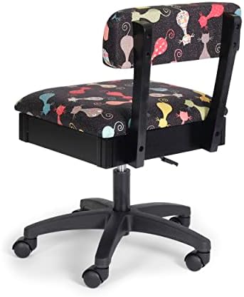 Хидравличен стол за шиене и бродерия Arrow HCAT с регулируема височина, с Място за съхранение под Седалката