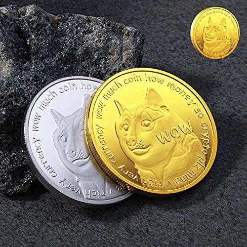 1 унция Златни Възпоменателни монети Dogecoin сребърно покритие са подбрани Монета Dogecoin 2021 Ограничена серия с