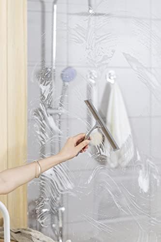 Стъргало за душ от Прозрачно Стъкло За Почистване на Стени от Неръждаема Стомана с Устройството на една Кука За