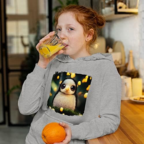 Hoody с качулка от руно Забавен пингвин за деца - Красива Детска hoody - Уникална hoody за деца