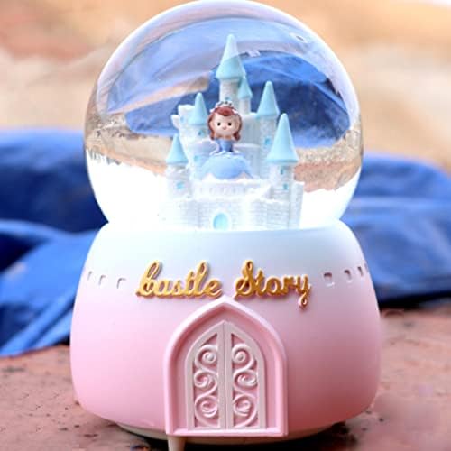 Творчески светлини ASUVUD, Плаващи Снежинки Вътре Бутам замъка, Стъклен Кристална топка Принцеса, Музикална Ковчег,