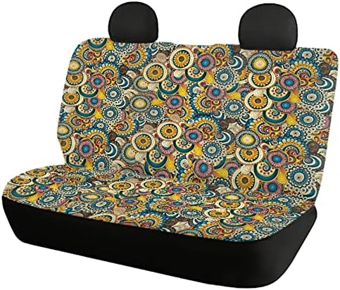 Howilath Цветни Калъфи за автомобилни седалки с принтом цветя в стил Бохо Комплект от 4 авто аксесоари на Предната