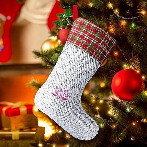 Лотосов цвят, Коледни Чорапи С Пайети, Семейни Чорапи, Декорация във формата на Дърво, Прекрасна Висулка за Украса, Украса