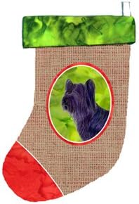 Коледни чорапи за скай териер Carolin's Treasures, 11 x 18, Многоцветен