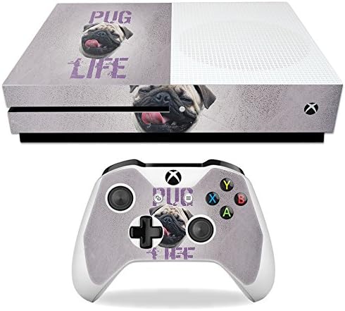 Корица MightySkins, съвместима с Microsoft Xbox One S - Pug Life | Защитно, здрава и уникална Vinyl стикер |