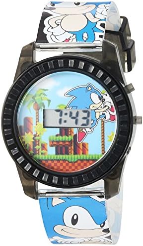 Детски Кварцов часовник Sonic на Таралеж SNC4008 с цифров дисплей Син цвят