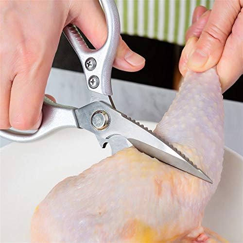 QYTECjd Ножици за Бродерия Кухненски Ножици От Неръждаема Стомана Домакински Мощна Ножица За Пиле на Костите Многофункционални