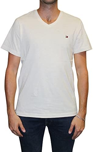 Мъжка тениска с V-образно деколте, Tommy Hilfiger с флага