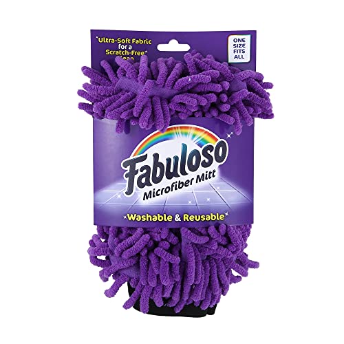 Рукавица за почистване на Fabuloso от микрофибър, лилаво, един размер подходящ за всички | Ръкавица за почистване