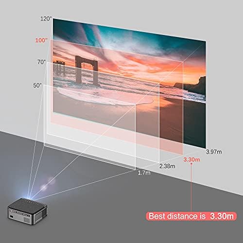 GPPZM на цял екран за проектор, вграден смартфон с разделителна способност 1920x1080P, проектор за домашно кино, 3D, видео (Размер: многоэкранная версия)
