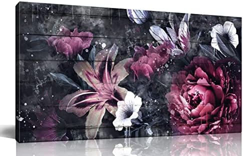 Стенно изкуство върху платно с цветя GUGIKA за бани, боядисани стени в розова спалня, Абстрактно Стенно изкуство за всекидневната,