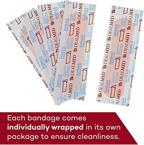 Разтеглив, самозалепващи превръзки от тъкан Dealmed – 100 броя (24 опаковки), Бинтове с незалепващо подплата, без
