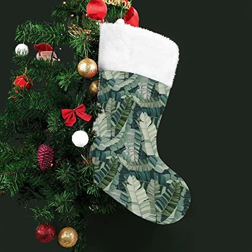 Тропически Камуфляжный Коледен Окачен на Отглеждане с Листа, Сладък Дядо Чорап за Коледната Елха, Бижута, Подаръци