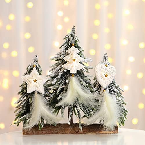 Коледно Дърво Петолъчна Звезда Окачване от Пера Коледна Украса От Пера Стоки за дома Висулка във формата на Коледна елха