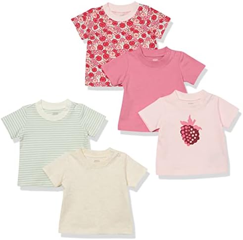 Тениска Essentials за малки момичета с къс ръкав, опаковка от 5 броя