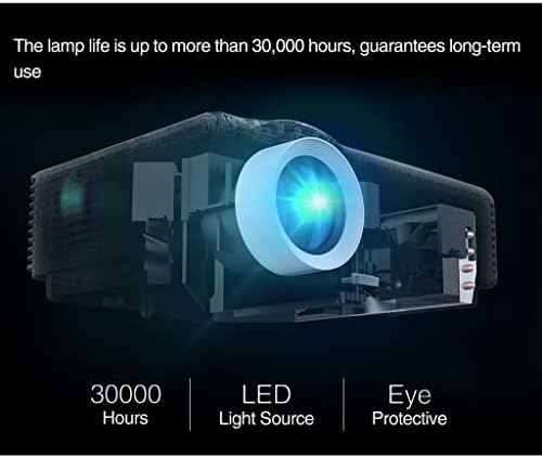 Домашен проектор HGVVNM Led Кино с разделителна способност от Full Hd 720p, видео проектор Безжичен Airplay с контраст 8000:1,